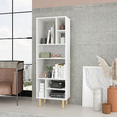 MANHATTAN COMFORT Essex Abstract 8-Shelf Bookcase