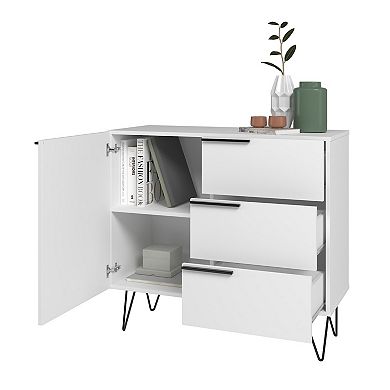 MANHATTAN COMFORT 3 Drawer Beekman Sideboard