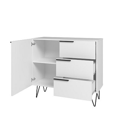MANHATTAN COMFORT 3 Drawer Beekman Sideboard