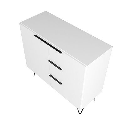 MANHATTAN COMFORT 3 Drawer Beekman Sideboard