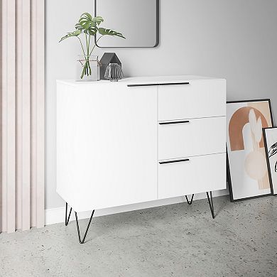 MANHATTAN COMFORT 3 Drawer Beekman Sideboard
