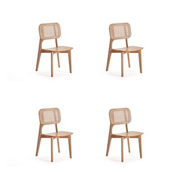 MANHATTAN COMFORT Versailles Square Dining Chair 4 pc Set
