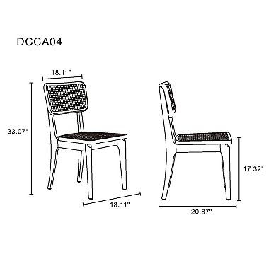 MANHATTAN COMFORT Giverny Dining Chair 4-piece Set