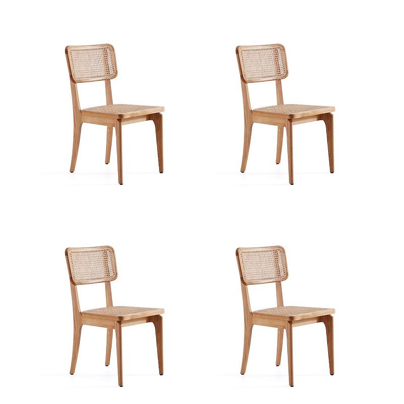 MANHATTAN COMFORT Giverny Dining Chair 4-piece Set, Brown