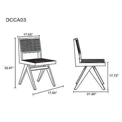 MANHATTAN COMFORT Hamlet Dining Chair 4-piece Set