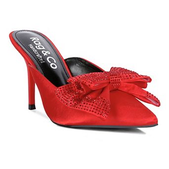 Rag & Co Elisda Women's Bow Heeled Mules