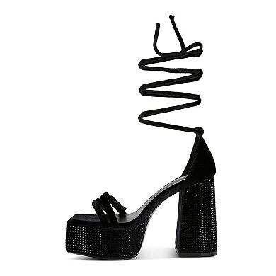 Rag & Co Firecrown Women's Lace-Up Platform Sandals