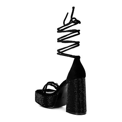 Rag & Co Firecrown Women's Lace-Up Platform Sandals