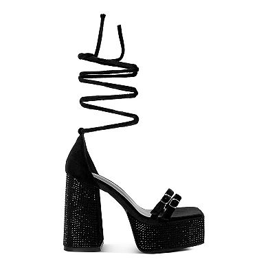 Rag & Co Firecrown Women's Lace-Up Platform Sandals
