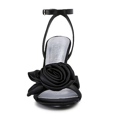 Rag & Co Chaumet Satin Women's High Heel Dress Sandals