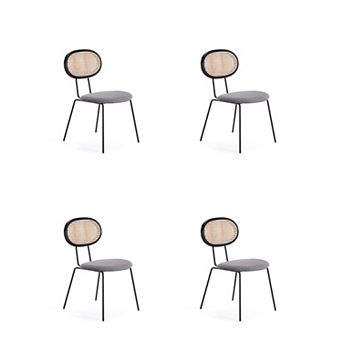 MANHATTAN COMFORT Jardin Dining Chair 4 pc Set