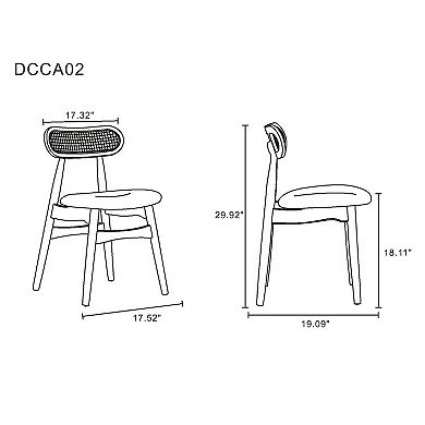 MANHATTAN COMFORT Colbert Dining Chair 4-piece Set