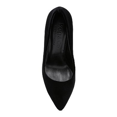 Rag & Co Cyber Girl Velvet Women's Block Heel Pumps