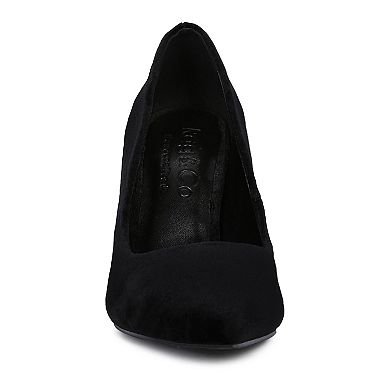 Rag & Co Cyber Girl Velvet Women's Block Heel Pumps