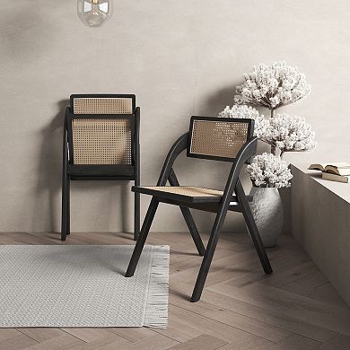 MANHATTAN COMFORT Lambinet Folding Dining Chair 4-piece Set