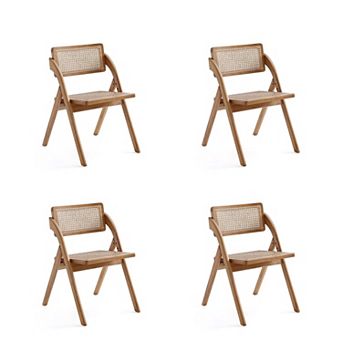 MANHATTAN COMFORT Lambinet Folding Dining Chair 4 pc Set