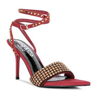 Rag & Co Zurin Women's Embellished High Heel Sandals