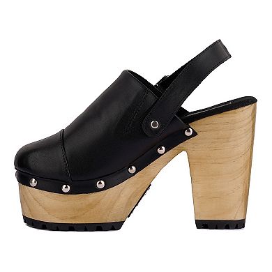 Rag & Co Alona Women's Slingback Platform Clogs