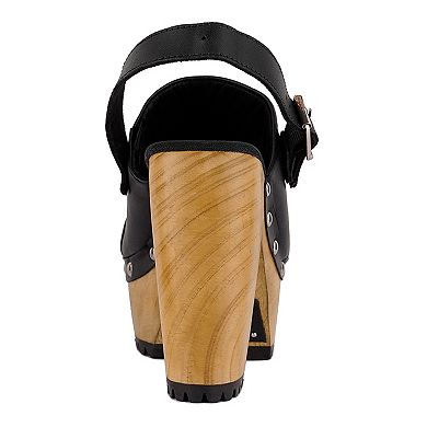 Rag & Co Alona Women's Slingback Platform Clogs