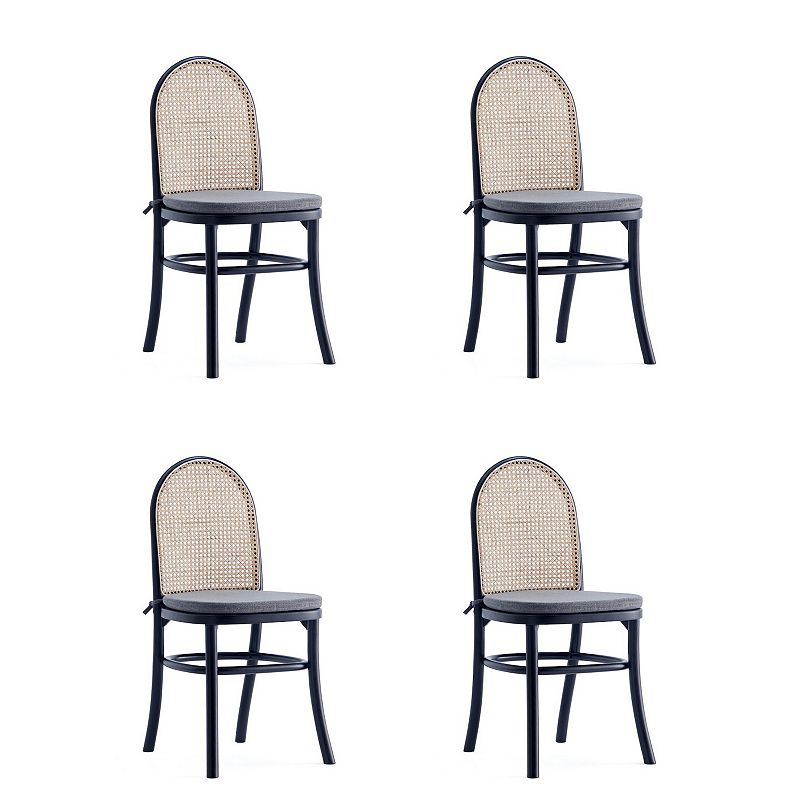 MANHATTAN COMFORT Paragon Dining Chair 4-piece Set, Multicolor
