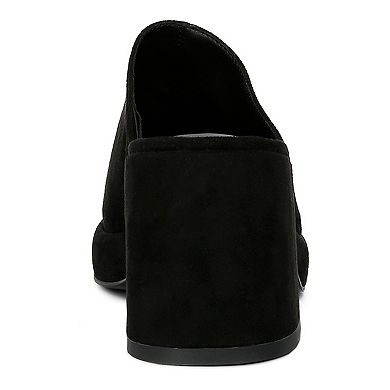 Rag & Co Delaunay Women's Suede Heeled Mules