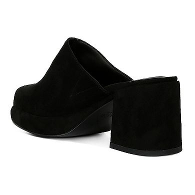 Rag & Co Delaunay Women's Suede Heeled Mules