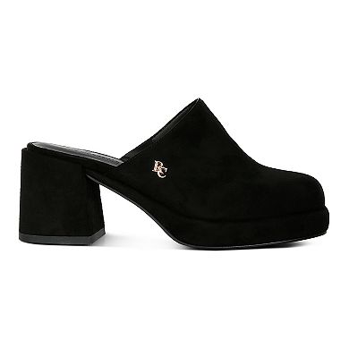 Rag & Co Delaunay Women's Suede Heeled Mules