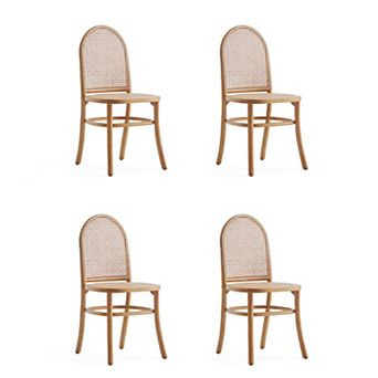 MANHATTAN COMFORT Paragon Angled Legs Dining Chair 4 pc Set