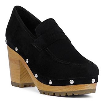 Rag & Co Osage Women's Suede Heeled Clogs
