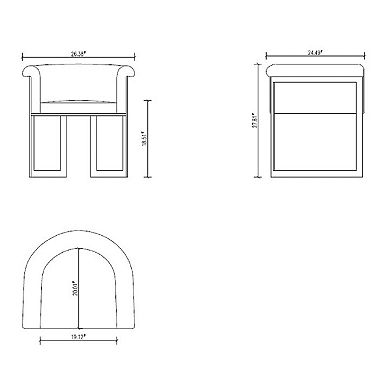MANHATTAN COMFORT Corso Barrel Dining Chair