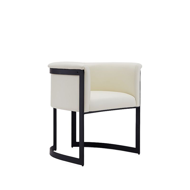 MANHATTAN COMFORT Corso Barrel Dining Chair, White