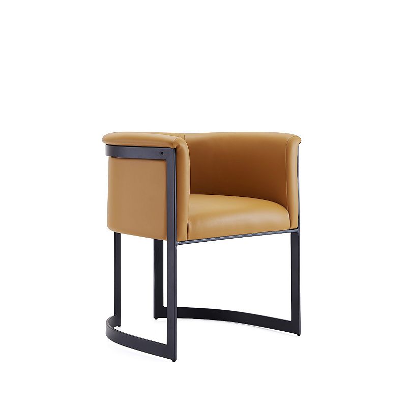 MANHATTAN COMFORT Corso Barrel Dining Chair, Beig/Green