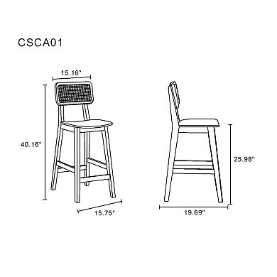 MANHATTAN COMFORT Versailles Counter Stool 3-piece Set