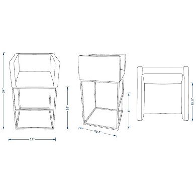 MANHATTAN COMFORT Embassy Geometric Counter Stool