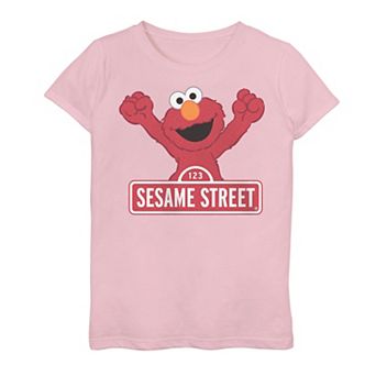 Girls 7-16 Sesame Street Elmo Logo Tee