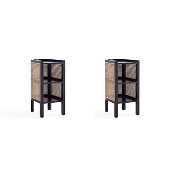 MANHATTAN COMFORT Versailles Rounded End Table 2 pc Set