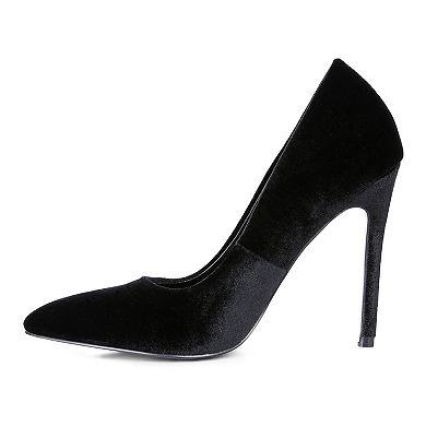 London Rag Janessa Women's Velvet Pumps