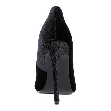 London Rag Janessa Women's Velvet Pumps