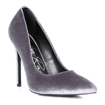 London Rag Janessa Women's Velvet Pumps