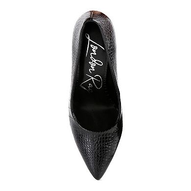 London Rag Urchin Women's Crocodile Pattern Pumps