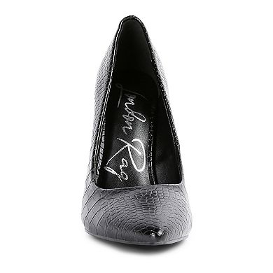 London Rag Urchin Women's Crocodile Pattern Pumps