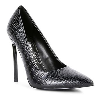 London Rag Urchin Women's Crocodile Pattern Pumps