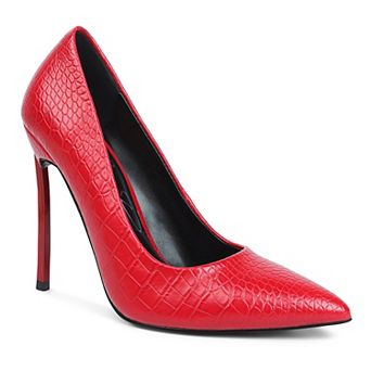 London Rag Urchin Women's Crocodile Pattern Pumps
