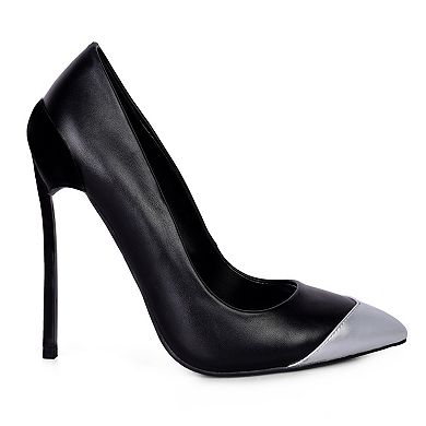 London Rag Cidra Women's Colorblock Stiletto Heels