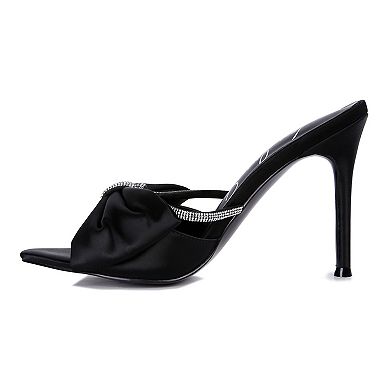 London Rag Jewel Women's Satin High Heel Sandals
