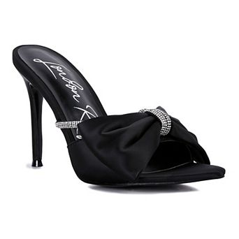 London Rag Jewel Women's Satin High Heel Sandals