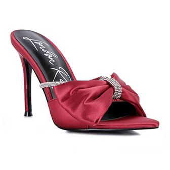 London Rag Jewel Women's Satin High Heel Sandals