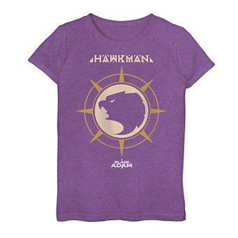 Girls 7-16 Black Adam Hawkman Circular Symbol Tee