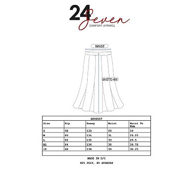 Women's 24Seven Comfort Apparel Solid Pleated Midi Skirt