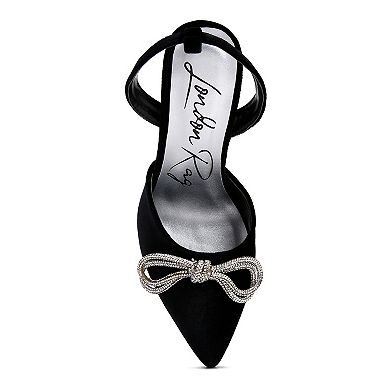 London Rag Big Treat Women's Velvet Tie-Up High Heels